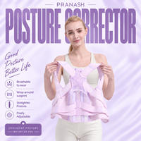 Attelle de soutien d'épaule ergonomique, portable, respirante et réglable pour l'entraînement quotidien de la posture et l'alignement du haut du dos