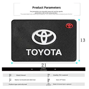 แผ่นกันลื่นตกแต่งคอนโซลรถยนต์ HYD ลายคลาสสิก วัสดุ PVC สำหรับตกแต่งภายในรถยนต์ ลายโลโก้โทรศัพท์ ขนาด 10x10x10 ซม. - Product Image 3