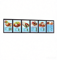 Boîte à lumière rectangulaire ultra-fine magnétique en aluminium 2025, haute luminosité, pour la publicité des menus des restaurants de restauration rapide