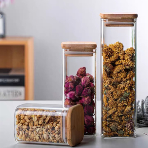 Bán Hot <span class=keywords><strong>Glass</strong></span> Lưu Trữ Jar Với Tre Nắp Vuông <span class=keywords><strong>Glass</strong></span> Jar <span class=keywords><strong>Glass</strong></span> <span class=keywords><strong>Container</strong></span> Với Gỗ Nắp - Product Image 5