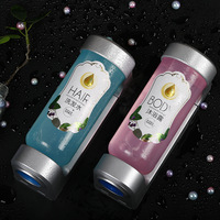 Distributeur de savon liquide mural triple moderne en plastique avec fonction mousse pour salle de bain, hôtel, maison, appartement