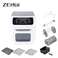Zehui Usine 12L Four Mécanique Friteuse À Air En Plastique Manuel CE CB GS LFGB ROHS ETL Carré Ménage Friteuse À Air