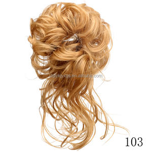 <span class=keywords><strong>Chignon</strong></span> bouclé synthétique avec bande élastique, <span class=keywords><strong>chignon</strong></span> désordonné, extensions de cheveux pour femmes - Product Image 4