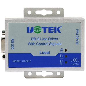 UOTEK Extensor Convertidor <span class=keywords><strong>RS232</strong></span> de 5 Puertos, Adaptador con Conector <span class=keywords><strong>DB9</strong></span>+RJ45, 300-115200bps, Full/Half Duplex, Alimentación 9-24VDC, UT-3212 - Product Image 3