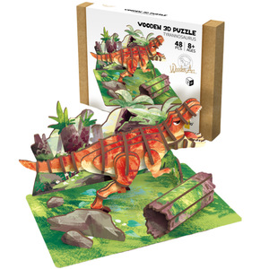 Nouveauté <span class=keywords><strong>Dino</strong></span> Dinosaure Enfants Jouets Éducatifs DIY <span class=keywords><strong>Puzzle</strong></span> <span class=keywords><strong>3D</strong></span> <span class=keywords><strong>Puzzle</strong></span> <span class=keywords><strong>3D</strong></span> en Bois Ensemble Cadeau pour Anniversaire - Product Image 1