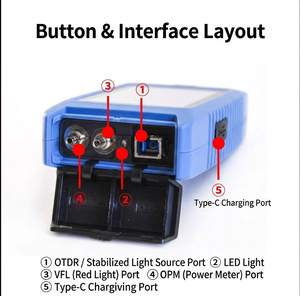 OEM/ODM 1310/1550nm 24/22dB 5m~70KM 8 fonctions en 1 appareil Mini OTDR intelligent multifonction OPM VFL FTTH - Product Image 5