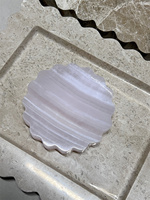 Stonekocc D10cm résistant à la chaleur écologique luxe pierre caboteur tasse tapis Calacatta Viola Calacatta Rossa Designs Home Decor