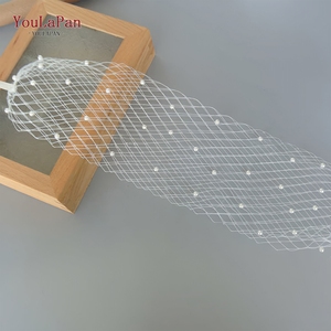 <span class=keywords><strong>Voile</strong></span> <span class=keywords><strong>de</strong></span> <span class=keywords><strong>mariée</strong></span> longue YouLaPan <span class=keywords><strong>de</strong></span> style européen et américain, en maille blanche <span class=keywords><strong>avec</strong></span> bandeau perlé, masque pour les yeux/<span class=keywords><strong>voile</strong></span> facial pour fête - Product Image 3