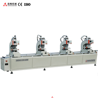 Equipo de Soldadura de Marcos de PVC con Guía Lineal LM de Control PLC y Cuatro Cabezales Sincrónicos