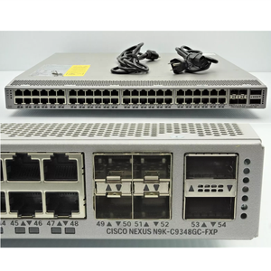 สวิตช์ Nexu 9300 ซีรีส์ N9K-C9348GC-FXP รุ่นใหม่เอี่ยม พร้อมพอร์ต 48p 100M/1G BASE-T, 4p 1/10/25G SFP28, 2p 40G/100G QSFP28 รองรับ POE และฟังก์ชัน SNMP - Product Image 1