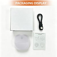 Lampe murale LED à détection de mouvement 3000K blanc chaud doux rechargeable par USB installation adhésive pour chambre, cuisine, escaliers, couloir