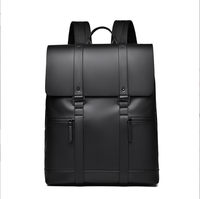 Sac à dos pour ordinateur portable 14 pouces imperméable pour homme, décontracté, professionnel et de voyage, avec éclairage arrière, matériau principal PU