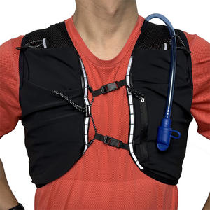 अल्ट्रालाइट रिफ्लेक्टिव वेस्ट हाइड्रेशन बैकपैक मैराथन रनिंग रेस साइक्लिंग वेस्ट हाइड्रेशन वॉटर ब्लैडर डे पैक रनिंग वेस्ट - Product Image 1