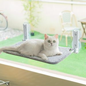 Cama para Gatos, Mueble para Mascotas, Cama Colgante Tipo Hamaca, Universal para las Cuatro Estaciones, para Ventana, para Tomar el Sol, Cálida, de Felpa, Portátil - Product Image 4