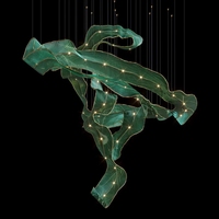 Nouveau design Décoration d'intérieur Villa de luxe Lustre moderne à LED personnalisé Lustre art déco pour villa hôtel salle de bal