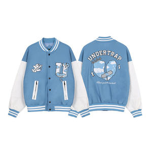 light blue letterman jacket