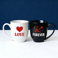 Mug en céramique personnalisé pour couple, maman, papa, bistro, 16 oz, impression de logo personnalisé, cadeau pour la fête des mères, fête des pères