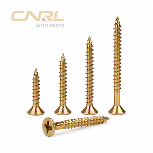 Usine personnalisé enduit jaune noir M3.5 M5 vis à cloison sèche à tête fraisée Zinc autotaraudeur <span class=keywords><strong>pour</strong></span> les soins de santé panneau de fibres à empreinte croisée - Product Image 1