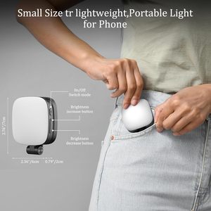 Mini lampe de poche magnétique à absorption pour téléphone, idéale pour les vidéoconférences, les selfies et le maquillage en direct - Product Image 3