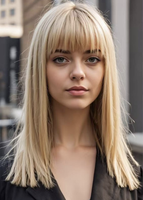 Frange droite naturelle à clipser en cheveux humains européens 100 % Remy pour femmes, idéale pour le coiffage quotidien