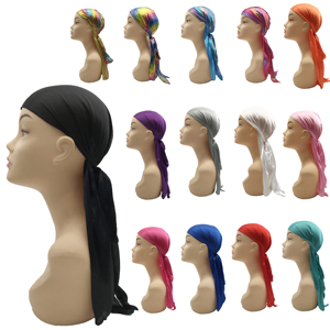 Bonnet <span class=keywords><strong>Durag</strong></span> en Soie de Haute Qualité pour Hommes, Cheveux Ondulés 360, Chapeau Doux - Product Image 3