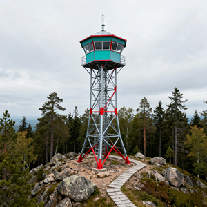 Prefab thép lookout tháp mạ kẽm cấu trúc lưới tự hỗ trợ nền tảng Đồng hồ cài đặt nhanh - Product Image 4