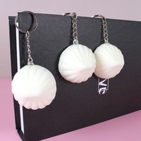 Porte-clés en PU à rebond lent, simulation de chignon de 5 cm, jouet à presser amusant en forme de pâtisserie, modèle souple en forme de soupe, cadeaux pour jeunes de 15 à 35 ans