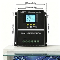 Contrôleur de charge solaire MPPT/PWM 100A 12V 24V 36V 48V avec écran LCD, régulateur de batterie haute efficacité, double USB, pour batteries plomb-acide/lithium