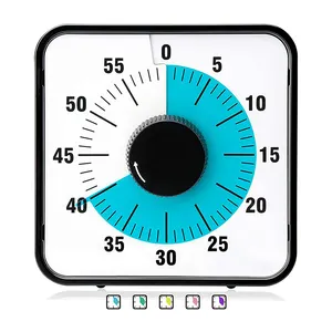 Zwart Eenvoudige Bediening Keuken Schakelaar Countdown Timer Oem 60 Minuut Visuele Timers Voor Kids Koken Timer