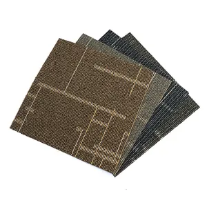 Lusso ad incastro PP tappeto commerciale bitume o pavimenti in PVC piastrelle per moquette per ufficio 50x50