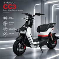 For CC3 Cross-Sector Electric Motorcycle 1200W 60km/h Truss Steel Frame Oil-Damped Suspension Smart NFC Unlock CE Certified