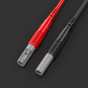 Longitud 1m/3.28ft Carga máxima 20A Apertura máxima 15mm de Clips Kelvin de terminal a enchufes Banana de 4,0mm Cables Sondas - Product Image 5