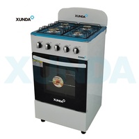 Cuisinière à gaz Xunda en promotion avec 4 brûleurs, installation autonome, four intégré