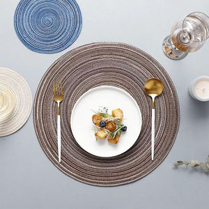 Individuales Para Comedor De Mesa Set De Table Rond Table Mat Placemat Round Woven Placemat Place Mat Wholesale for Dining Table - Product Image 5