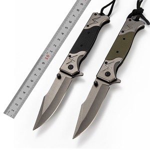 Bochen mejor <span class=keywords><strong>precio</strong></span> comprar cuchillo plegable bolsillo recubierto de titanio al aire libre caza supervivencia Camping G10 cuchillos autodefensa rescate - Product Image 3