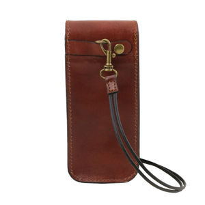 Étui à lunettes en cuir PU avec sangle de cou, housse minimaliste pour lunettes de soleil, pochette unisexe pour lunettes, personnalisable. - Product Image 2