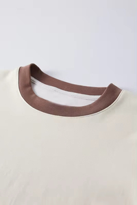 Crop <span class=keywords><strong>top</strong></span> en coton spandex à col rond pour femmes, couleur unie, coton de qualité, impression personnalisée, crop <span class=keywords><strong>top</strong></span> à col rond, t-shirt de sport - Product Image 5