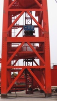 Mini-ascenseur dans une grue à tour pour opérateur, palan industriel pour le levage de personnes, élévateur de bâtiment avec structure compacte