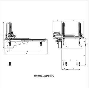 BRTR11WDS5PC Injection Molding <b>Machine</b> Electric <b>Machine</b> Tending With Gearbox Bearing Metal Base - Product Image 3