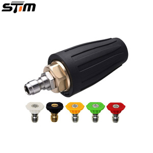 หัวฉีดล้างแรงดันสูง SUTM Lotus Turbine Nozzle ขนาด 1/4 นิ้ว แบบเชื่อมต่อเร็ว ปรับอัตราการไหลได้ ผลิตจากสแตนเลส - Product Image 4