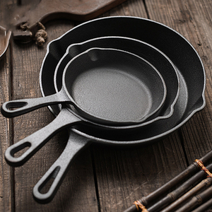 Offre Spéciale : Ensemble Moderne de Poêle Ronde et <span class=keywords><strong>Petite</strong></span> Poêle en Fonte pour Cuisson Extérieure – Ustensiles Métalliques - Product Image 4