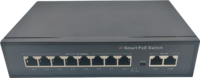 Switch Empresarial PoE de 10 Puertos, 8FE 2FE 10/100Mbps, Switch de Red No Administrado para Cámaras CCTV, Puntos de Acceso AP