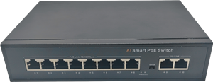 สวิตช์ PoE สำหรับองค์กร 10 พอร์ต 8FE 2FE 10 100Mbps สวิตช์เครือข่ายแบบไม่ต้องจัดการ สำหรับกล้องวงจรปิด จุดเชื่อมต่อ AP - Product Image 3