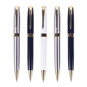 Custom PS-20250902-13 Business Classic Metal Ballpoint <b>Pen</b> with <b>Multi</b>-<b>Colored</b> Ink in Black Gold White for Business Corporate Use - Product Image 2