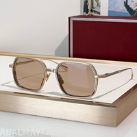 JMM ADMIRAL 56-18-146 Topkwaliteit herenzonnebril voor dames Designer zonnebril Klassiek Punk Luxe Titanium UV400 met doos