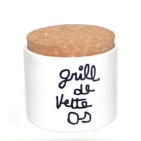 Factory Direct Supply Household Kitchen Salt Jar Seasoning Jar High Temperature Resistant Cork Lid Ceramic Salt Jar