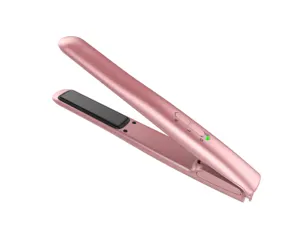 NOVA Fábrica Modelo Mini Viagem USB Sem Fio Cabelo Ferro Alisador de Cabelo e Curler Recarregável Flat Iron Cordless 2 em 1 10W