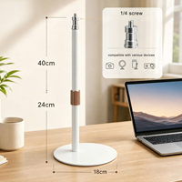 Anneau lumineux LED de 26 cm pour la beauté, support de bureau réglable, panneau lumineux pour photographie, lampe de remplissage pour diffusion en direct, YouTube, TikTok