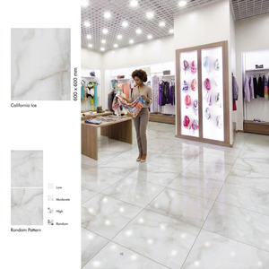 Vistaar California Pearl 600x600mm Polished Porcelain Floor Tiles Glossy Marble Design 24x24 - Product Image 6