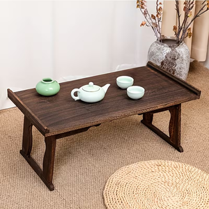 Table basse en bois sur pieds pliables, plateau de table en bois pour café - Product Image 1